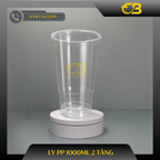 Ly nhựa PP 1000ml 2 tầng
