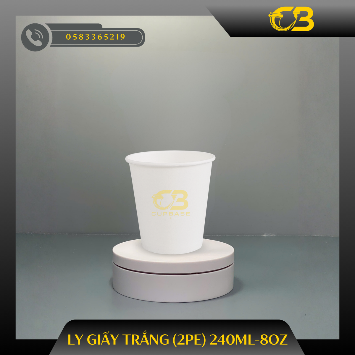 Ly giấy trắng (2PE) 240ml