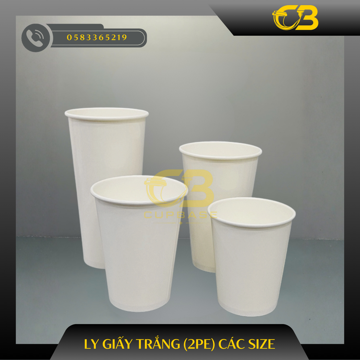 Ly giấy trắng (2PE) các size