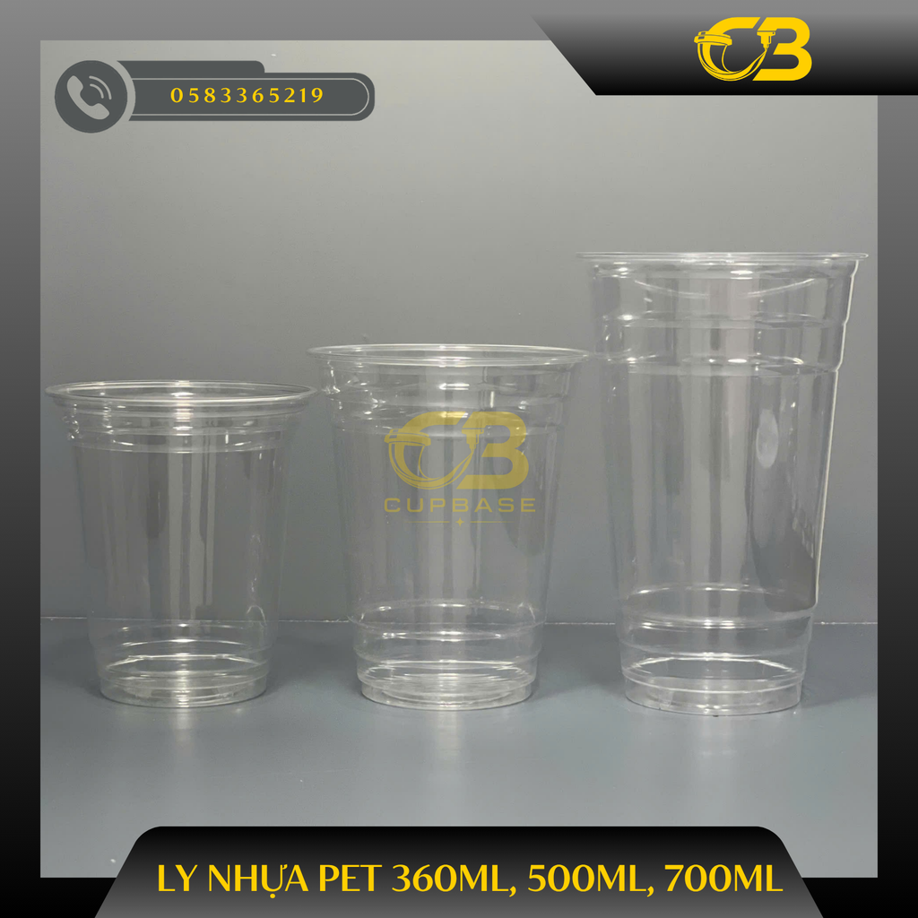 Ly nhựa PET các size