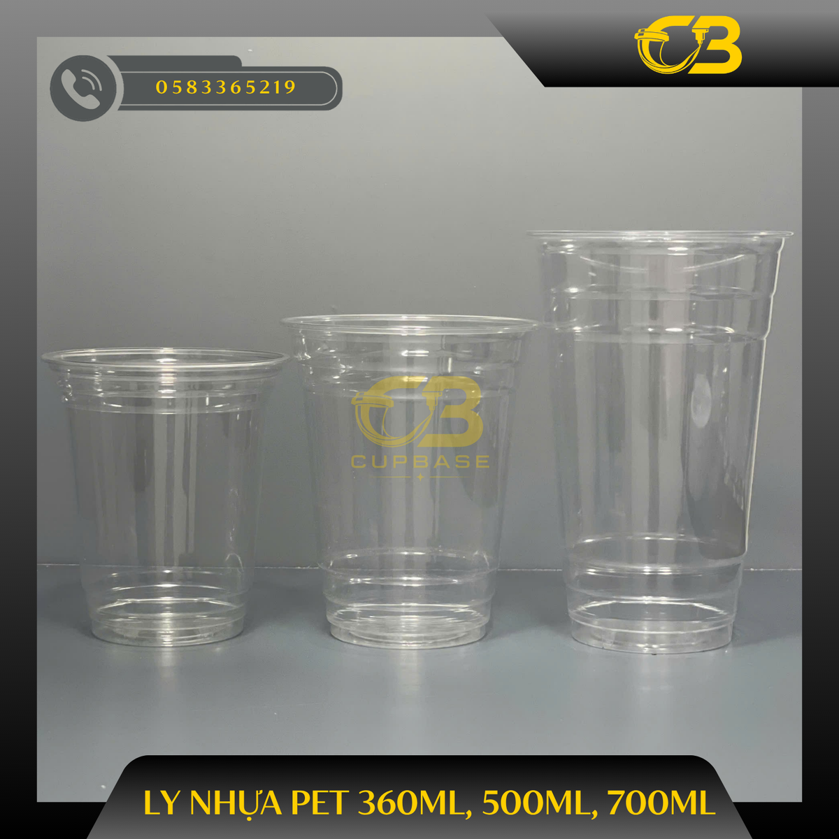 Ly nhựa PET các size