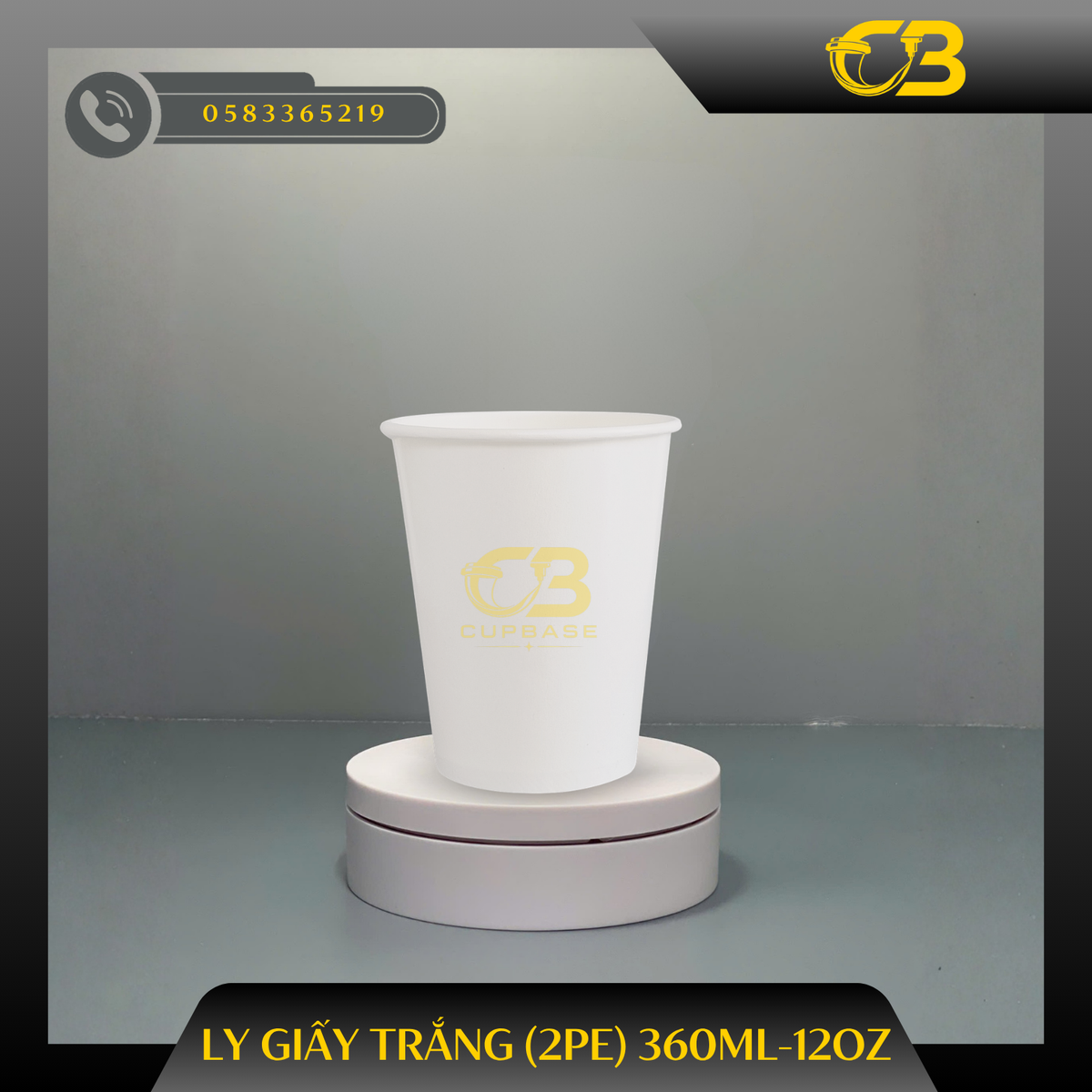 Ly giấy trắng (2PE) 360ml