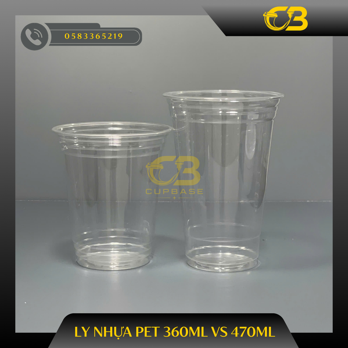 Ly nhựa PET các size