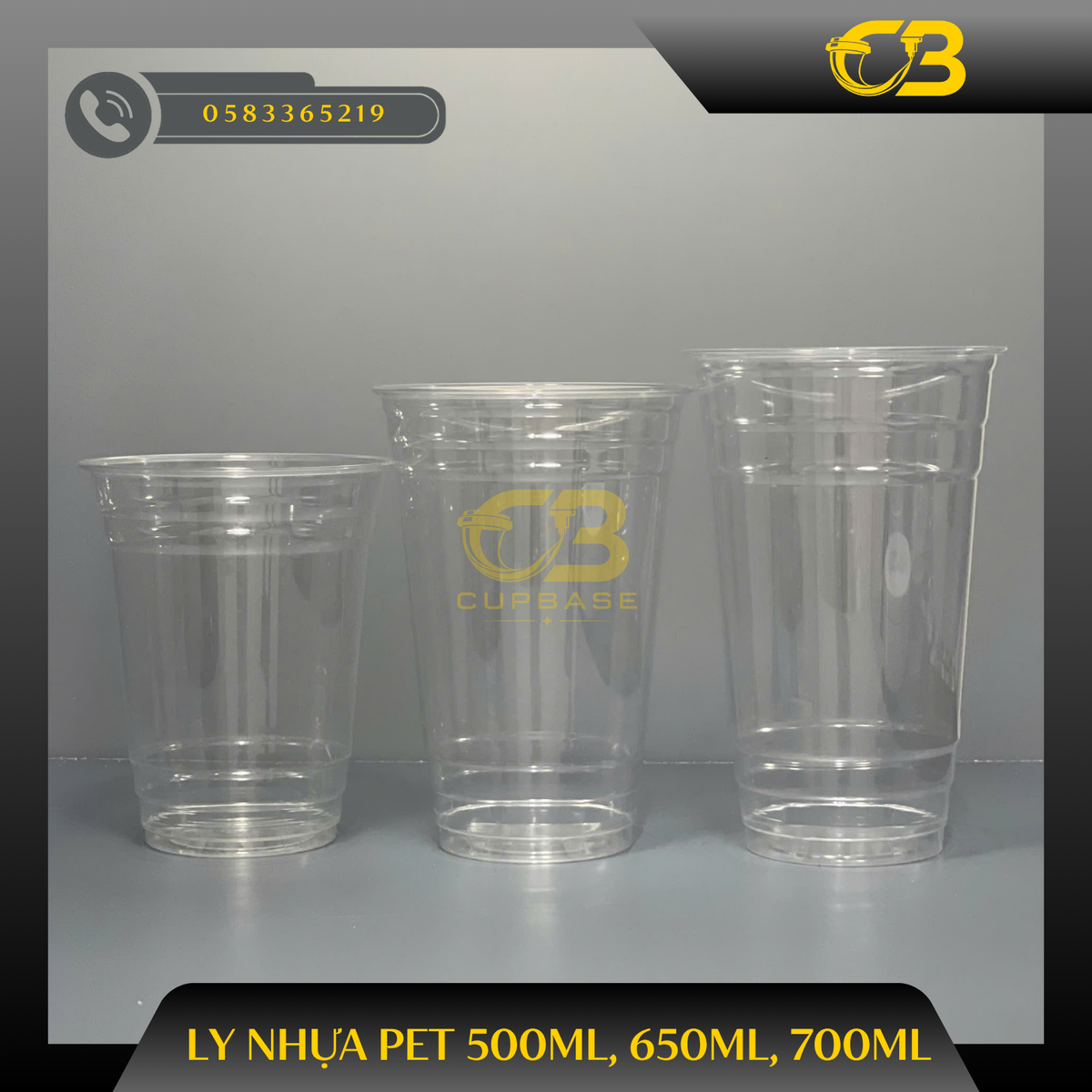 Ly nhựa PET các size