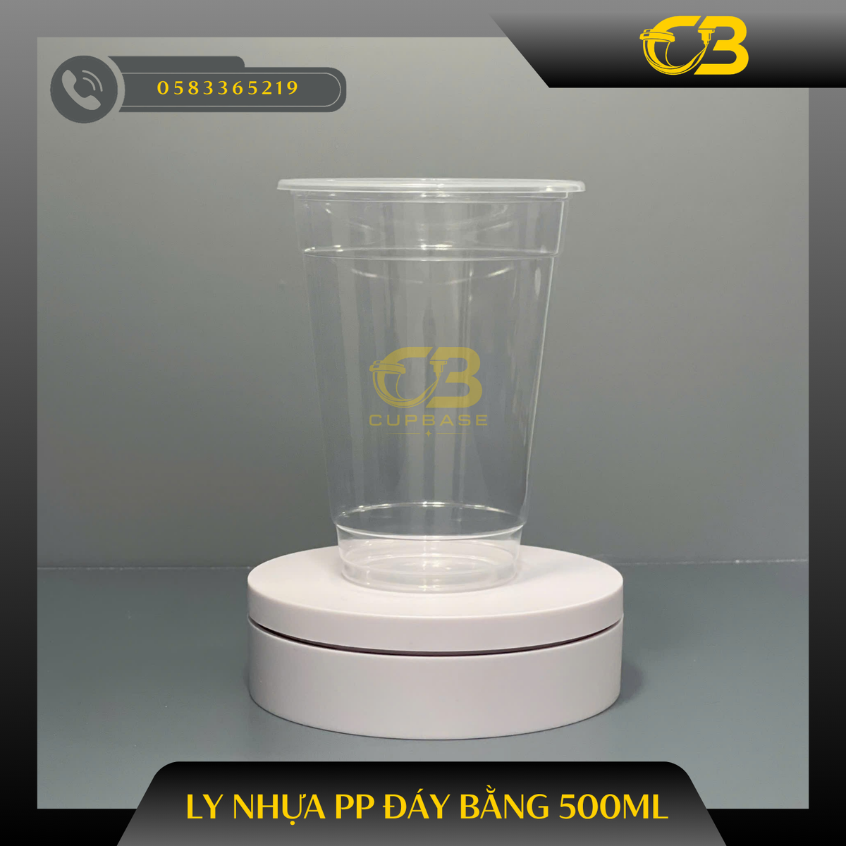 Ly nhựa PP đáy bằng 500ml