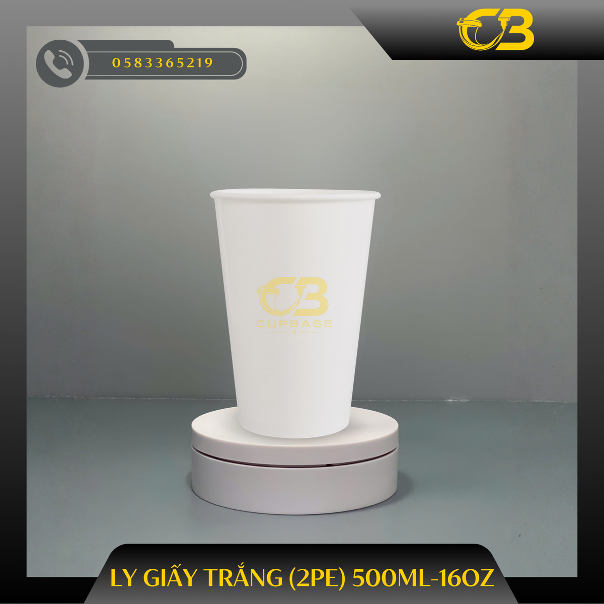 Ly giấy trắng (2PE) 500ml
