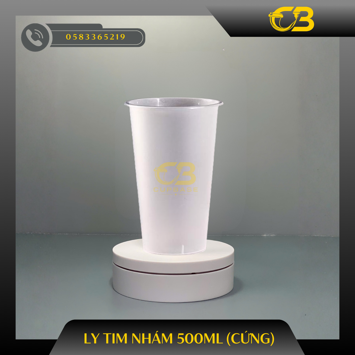 Ly tim nhám 500ml (cứng)
