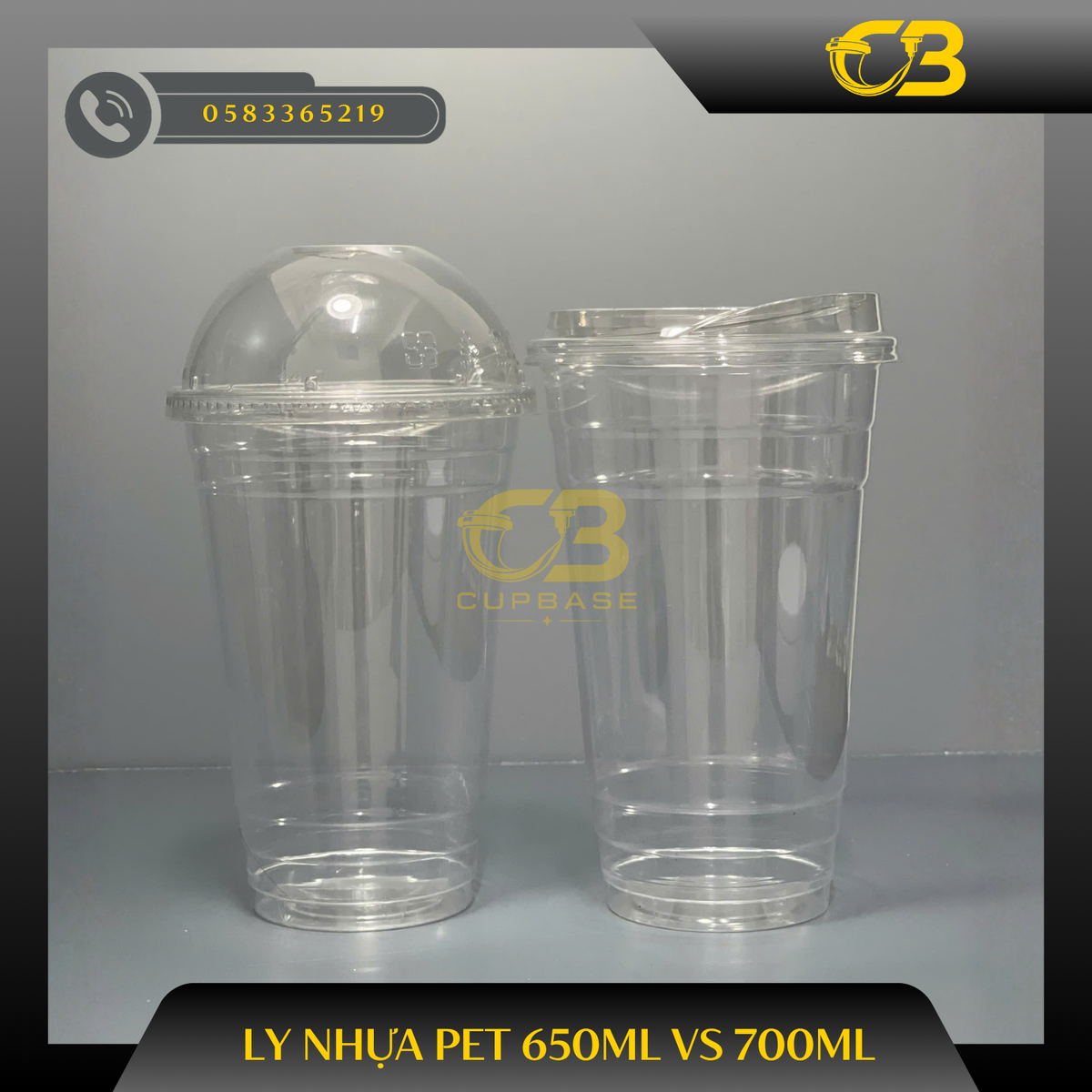 Ly nhựa PET các size