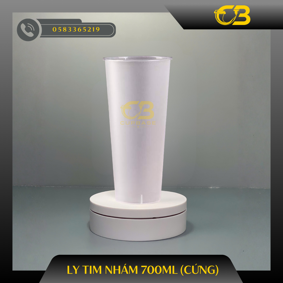 Ly tim nhám 700ml (cứng)